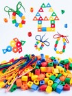 Kids Geometric Shape Bead Set     50pcs Diy Jewelry   Learning Craft Toy
