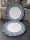 Lot Of 2 Waterford Westport Blue Salad Plate Plates Fine China England 