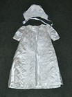 Fabulous History   Nos Christening Gown 3 Pc  Set Age 6-9 Months Made Usa