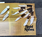 Vintage 1970 s Rigid Knives Color Catalog Brochure Pages   Price List