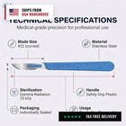 10-pack Disposable Surgical Scalpel   10  Knives  Sterile Stainless Steel Blades