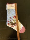 Pottery Barn Kids Personalized   amber  snowman Christmas Stocking