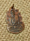 Vintage Thai Metal Buddhist Monk Amulet   Pendant   Talisman