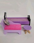        Kidkraft Wooden  Dollhouse Castle Furniture Disney Frozen Bed Lounger Toy Lot