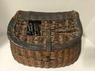 Vintage Wicker   Leather Trout fly Fishing Creel Fisherman s Basket