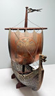 Edward Aagaard Bronze Viking Ship Model Copenhagen Denmark Iron Art Mcm  16  