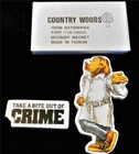              1980s Mcgruff The Crime Dog Wood Refrigerator Magnet Set Original Box Nos