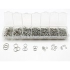 1200 Pcs Dull Silver Tone Mixed Size 4mm-12mm Open Jump Ring Connector Craft Diy