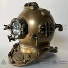 Antique Diving Helmet     Vintage Brass Scuba Mark V     Collectible Deep Sea Diving
