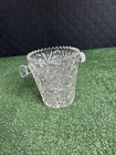 Vintage Bohemian Czech Glass Ice Bucket Champagne Wine Cooler With Handles