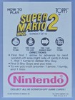 Super Mario 2 Nintendo Super Mario Bros  2 1989 Vintage Trading Card