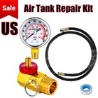 Air Tank Repair Kit W safety Valve  Pressure Gauge And 4 Feet Air Tank Hose New