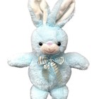 Dan Dee Blue Bunny Rabbit Brown Striped Bow Plush Stuffed Animal 10    Easter