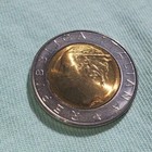 Bu Unc World   s 1st Ringed Bimet Legal Tender Coin 1982 Italy 500 Lire Bimetallic