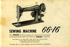Singer 66-16 Sewing Machine Instruction Manual 1954 - Wire Bound - Tough Covers