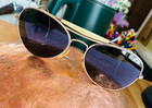 Vtg Wwii 1940 s Sunglasses American Optical 12k Gf 1 10 Pilot Gold Frames Rare