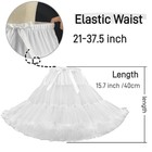 Layered Tulle Petticoat Underskirt - Puffy Tutu Short Skirt  Elastic Waist  Ball
