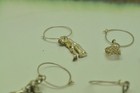 Lot Of Six 925 Sterling Silver Wine Glass Charms Markers Sports Themed
