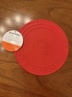 Le Creuset Silicone French Trivet Hot Pad Gripper 8 In Round  Cerise Red New 