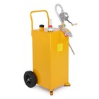 30 Gallon Portable Gas Fuel Diesel Caddy Transfer Tank W  Rotary Pump 2 Wheel