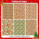 12pcs Christmas Wrapping Paper  Vintage Christmas Gift Paper 45 Sq  Ft  Ttl               
