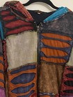 Made In Nepal Rising International Zip Hoodie Stunning Patchwork Women Xl