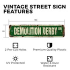 Demolition Derby Vintage Style Street Sign Metal Plastic Cars Truck Driver Racer