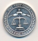 1984 Parliament 1 One Troy Ounce 999 Silver Round