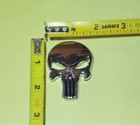 2 X -     shiny Metal Punisher Skull Emblem Badge Car Laptop Door Bike