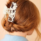 Yussti Western Leather Hair Claw Clips 1 Count  pack Of 4   Brown black white