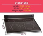 Frigidaire 316531953 Glass Cooktop For Range stove oven - Oem
