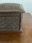 Stunning Antique Carved Wooden Box With Secret Opening