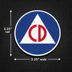  2  Civil Defense Cd Logo Decal Sticker 3 25    Round Usa Vintage Sign P49