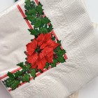 Vtg Set 3 Packs Christmas Hallmark Beverage Napkins Paper Poinsettia Holly 16ct