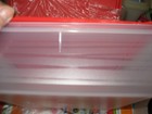  tupperware Snack Stor 9x9x3  Red sheer  Mip  Vhtf Free Ship