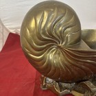 Extra Large Brass Nautilus Shell Planter Mcm Hollywood Regency 12    Wide 10 5    T