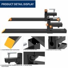 60  Clamp On Pallet Forks 4000lb Loader Bucket Skid Steer Tractor Stabilizer Bar