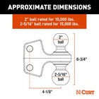 Curtdual Ball Attachment For Weight Distribution Hitch Shankpart  45933