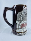 Vtg 1973 Hamm s Salutes Oktoberfest Embossed   Glazed Ceramic Beer Stein mug