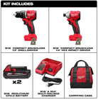Milwaukee M18 18v Lithium-ion Brushless Cordless Compact Drill impact Combo Kit