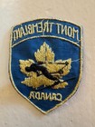 Vintage Mont Tremblant Quebec Ski Resort Blue Gold Maple Leaf Patch Snow Ski