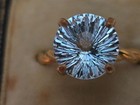 Antique Russian   Gold  Blue Topaz   E kollin  Ring