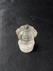 Antique Victorian Large Glass Crown Perfume Bottle Topper Stopper
