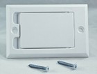 Hayden Central Vacuum Wall Inlet - White Square Door 1700-01 Vac Hose Outlet