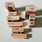 Lot Of 10 - Wood Rubber Stamps - Fences   Mail Boxes - Mixed Brands