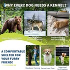 10x10x6ft Large Dog Kennel Outdoor With Roof  Heavy Duty Pet Fence Enclosure