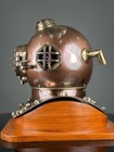 Full Size Antique Us Navy Brass Divers Diving Helmet Mark V Deep Sea Scuba Gift