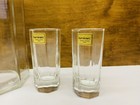 Vintage Luminarc France 5 Piece Clear Glass Decanter   Shot Glass Set