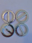 Lot Of 4 Vintage Plastic T-shirt Or Scarf Clip   Holder 1980s Belt Buckle Sequin