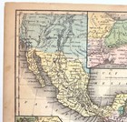 1852 Hand-colored Map Mexico Central America The West Indies - Augustus Mitchell